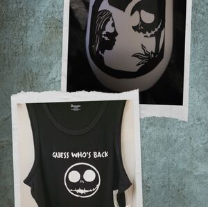 White Custom Graphic Tank Top with Mug